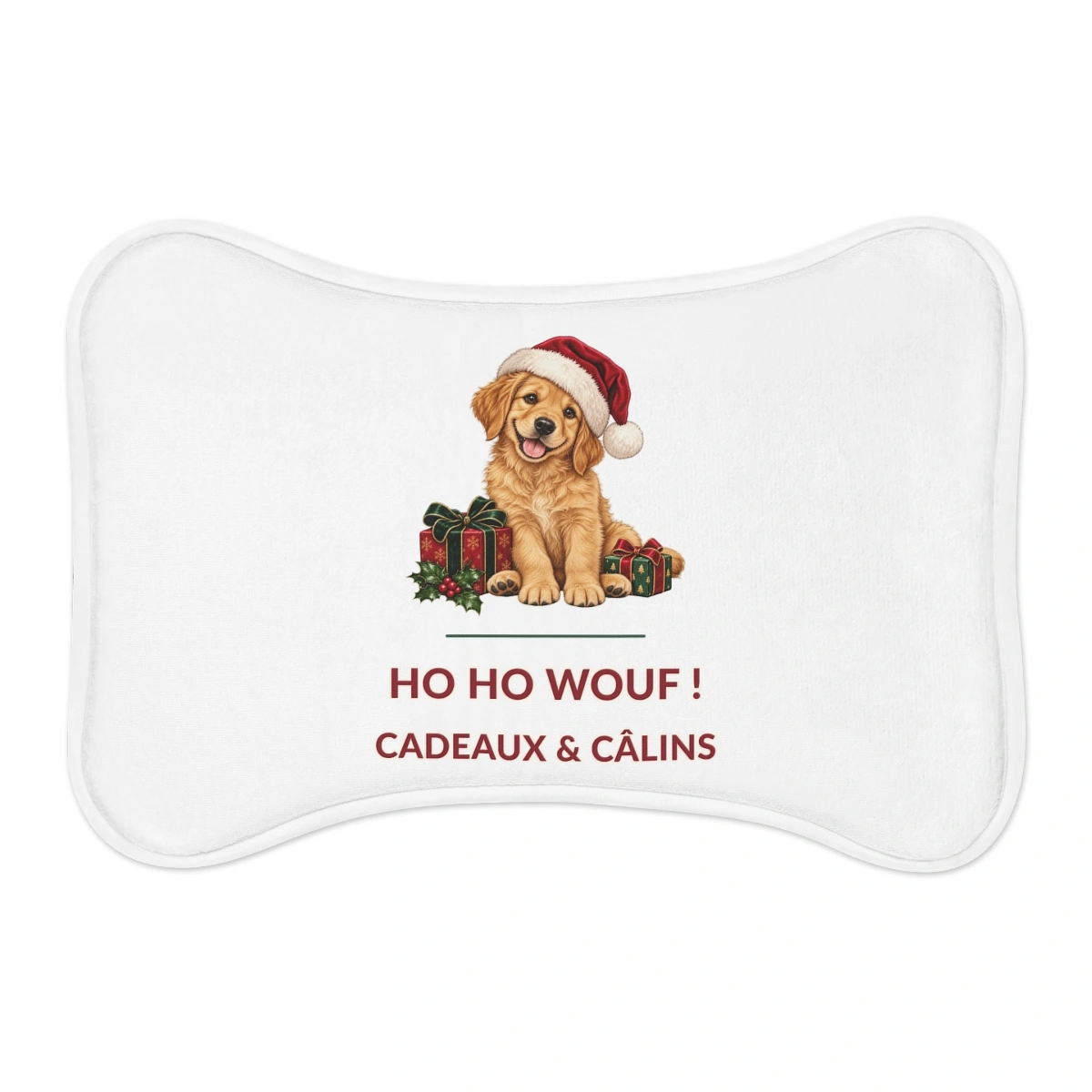 Tapis de gamelle de Noël · Produit porté ou utilisé par un animal
